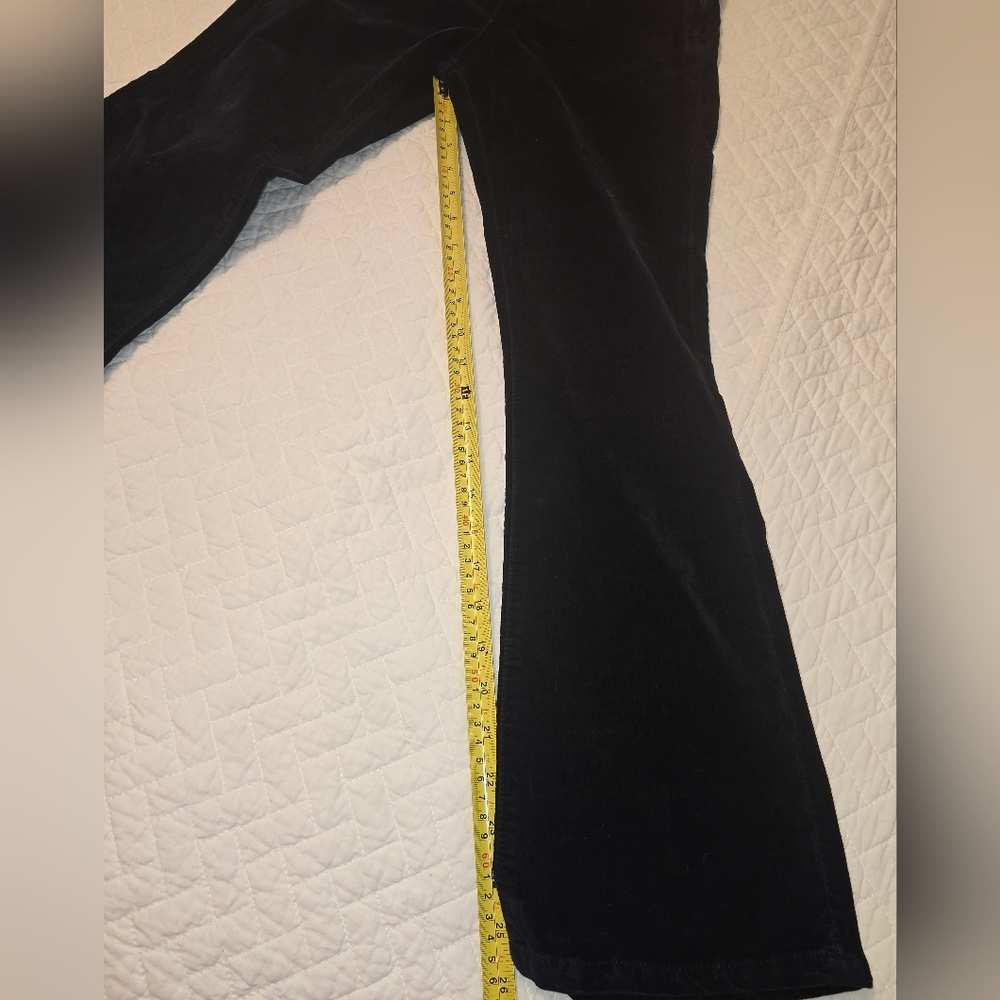 Free People In My Feelings Black Velvet Crop Flare Pants Size XS - Picture 10 of 13